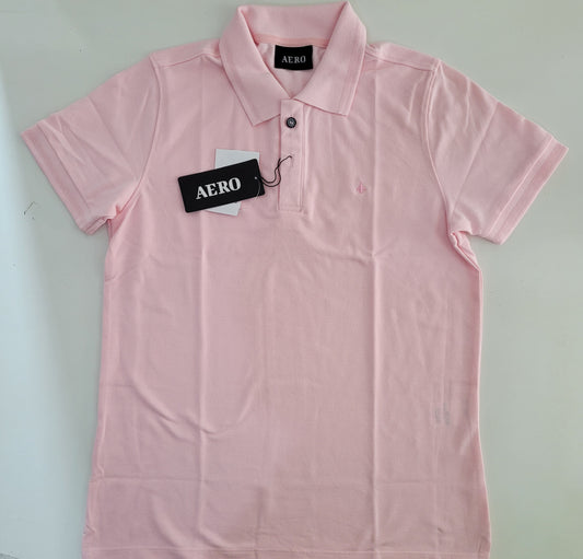 Camiseta polo rosa claro Aero