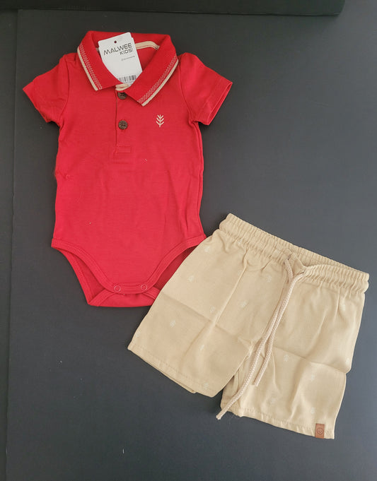 Conjunto body e bermuda Malwee