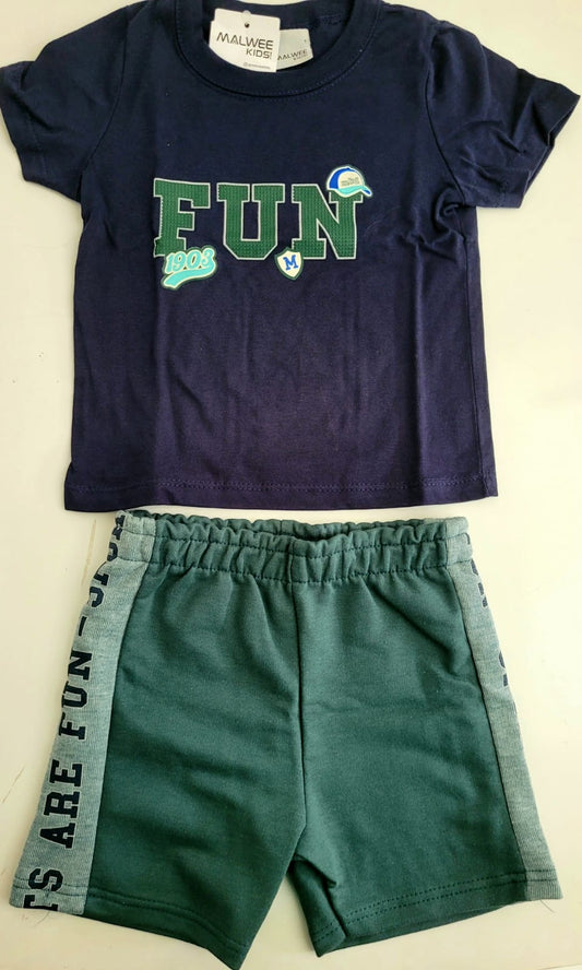 Conjunto camiseta e bermuda Malwee