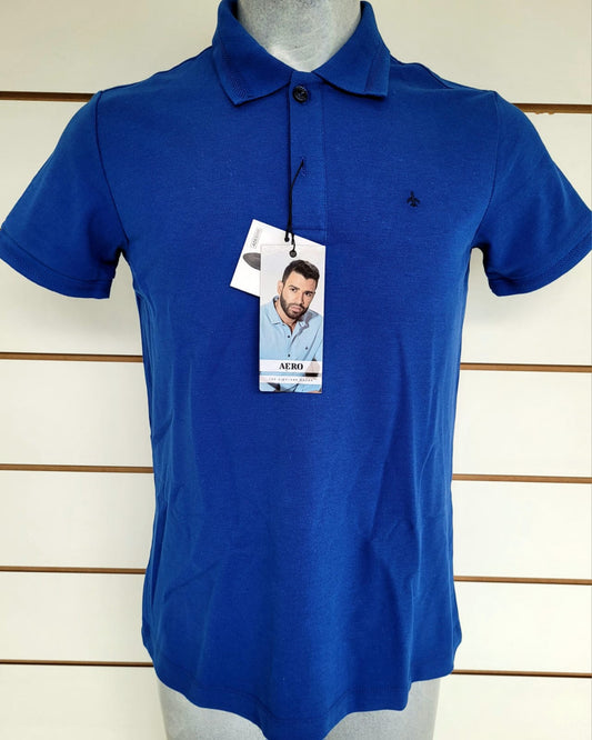 Camiseta polo azul Aero